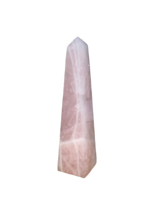 Polished Rose Quartz Tower 7 in