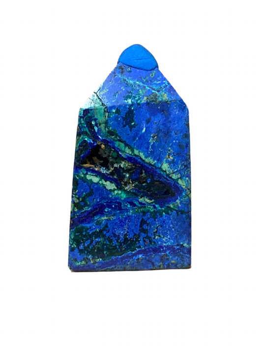 Chrysocolla with Azurite Point