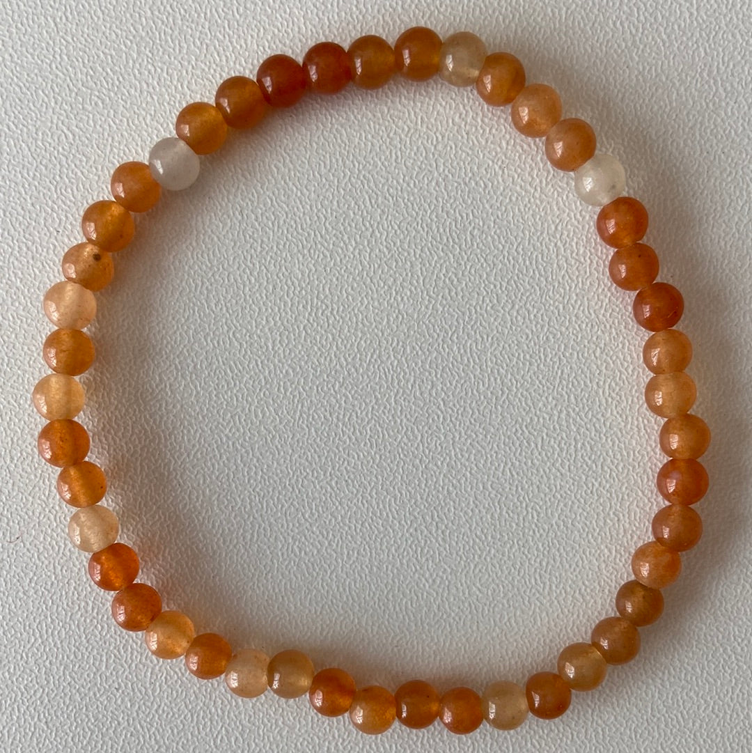 Honey Onyx 4mm Bead Bracelet