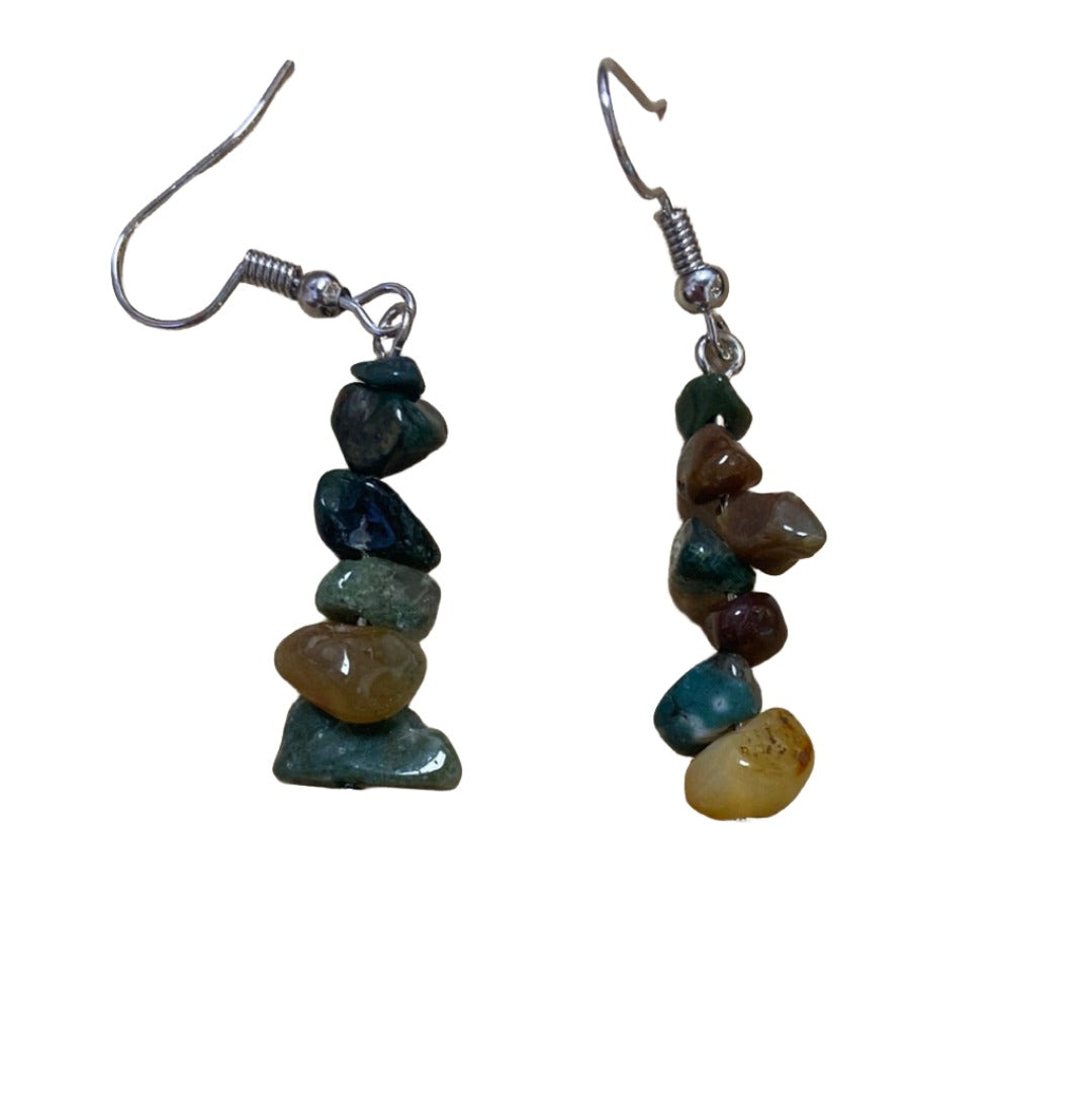 Fancy Jasper Chip Earrings