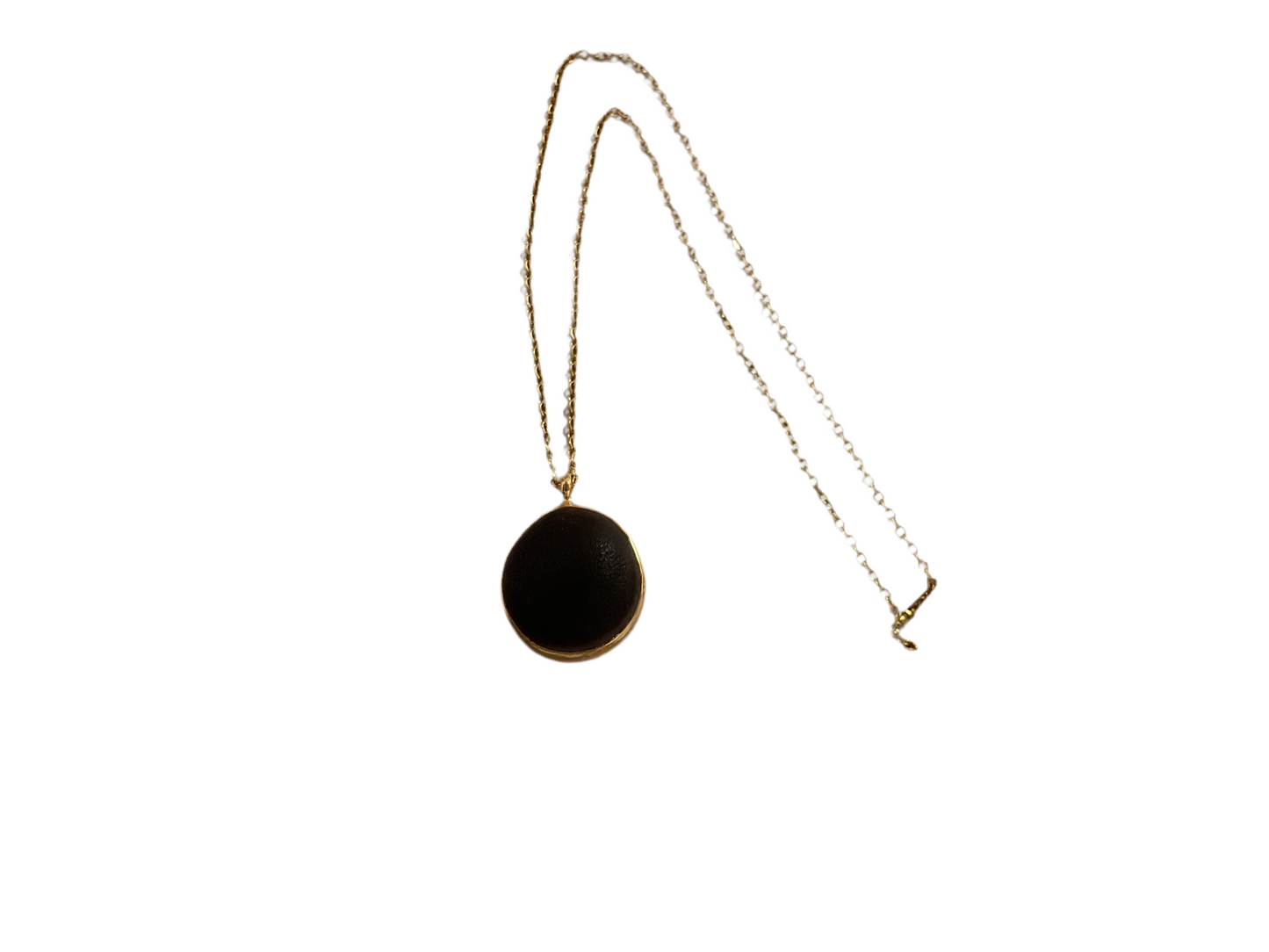 Stainless steel Ojo de Buey/Pepas de Zamuro Necklace