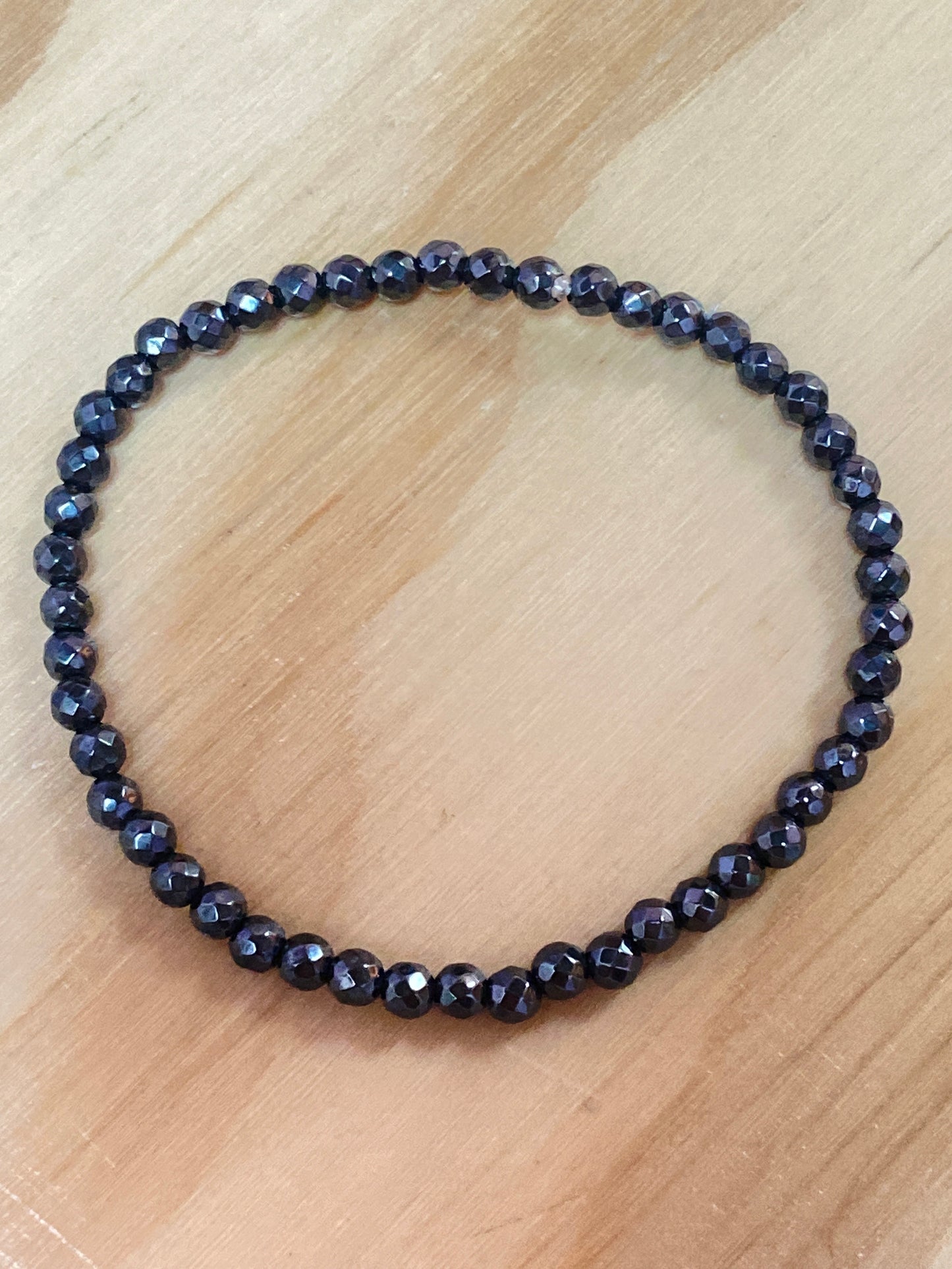 Hematite Beaded Elastic Bracelet HMT