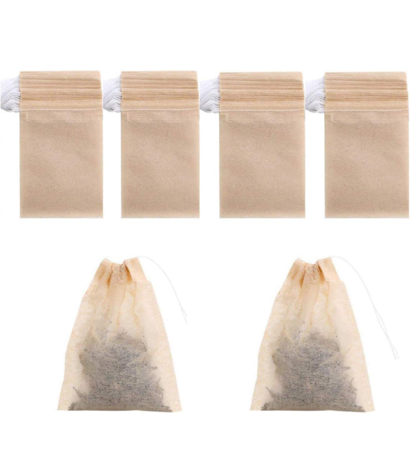 Bolsitas de té de papel natural sin blanquear, 1 unidad