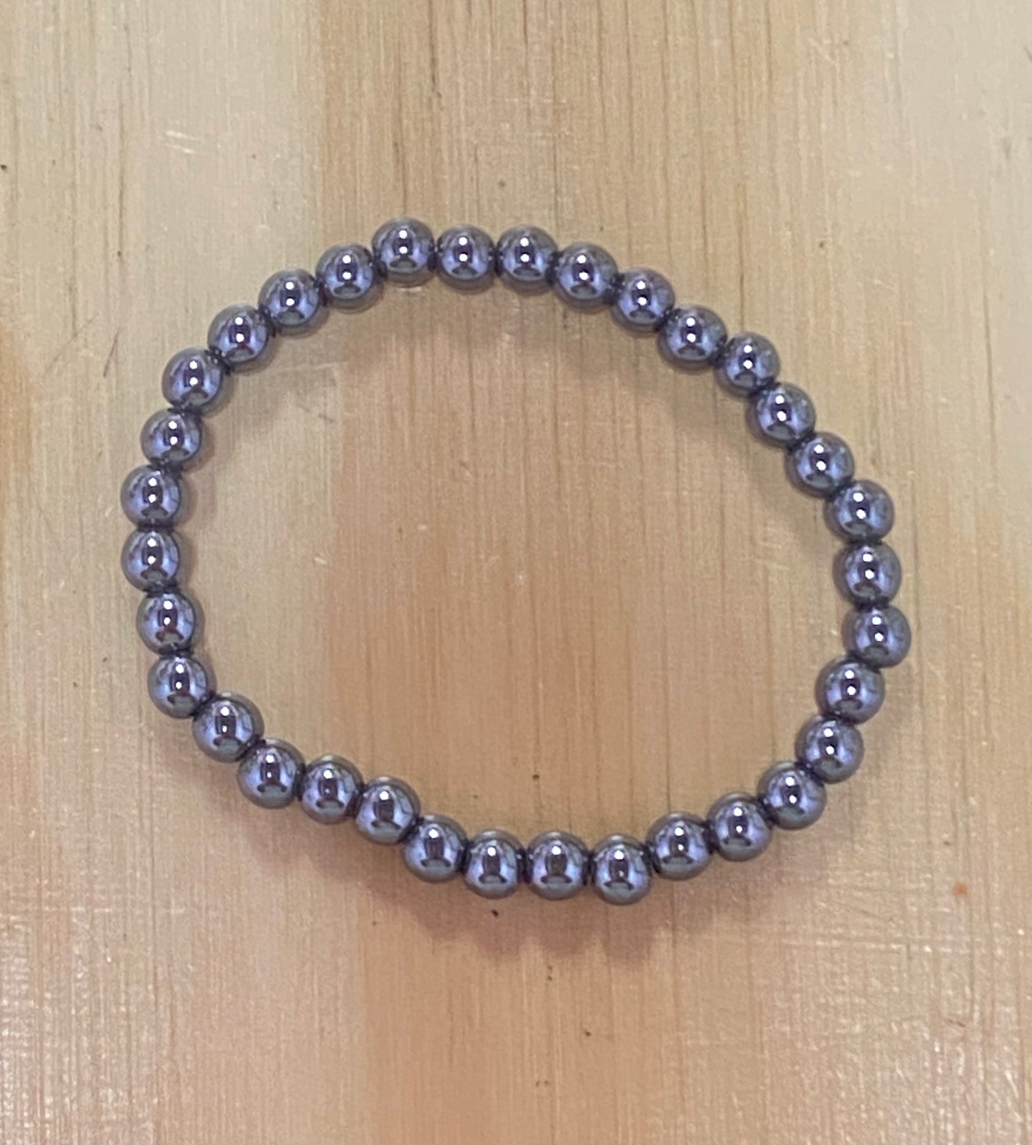 Hematite Beaded Elastic Bracelet HMT