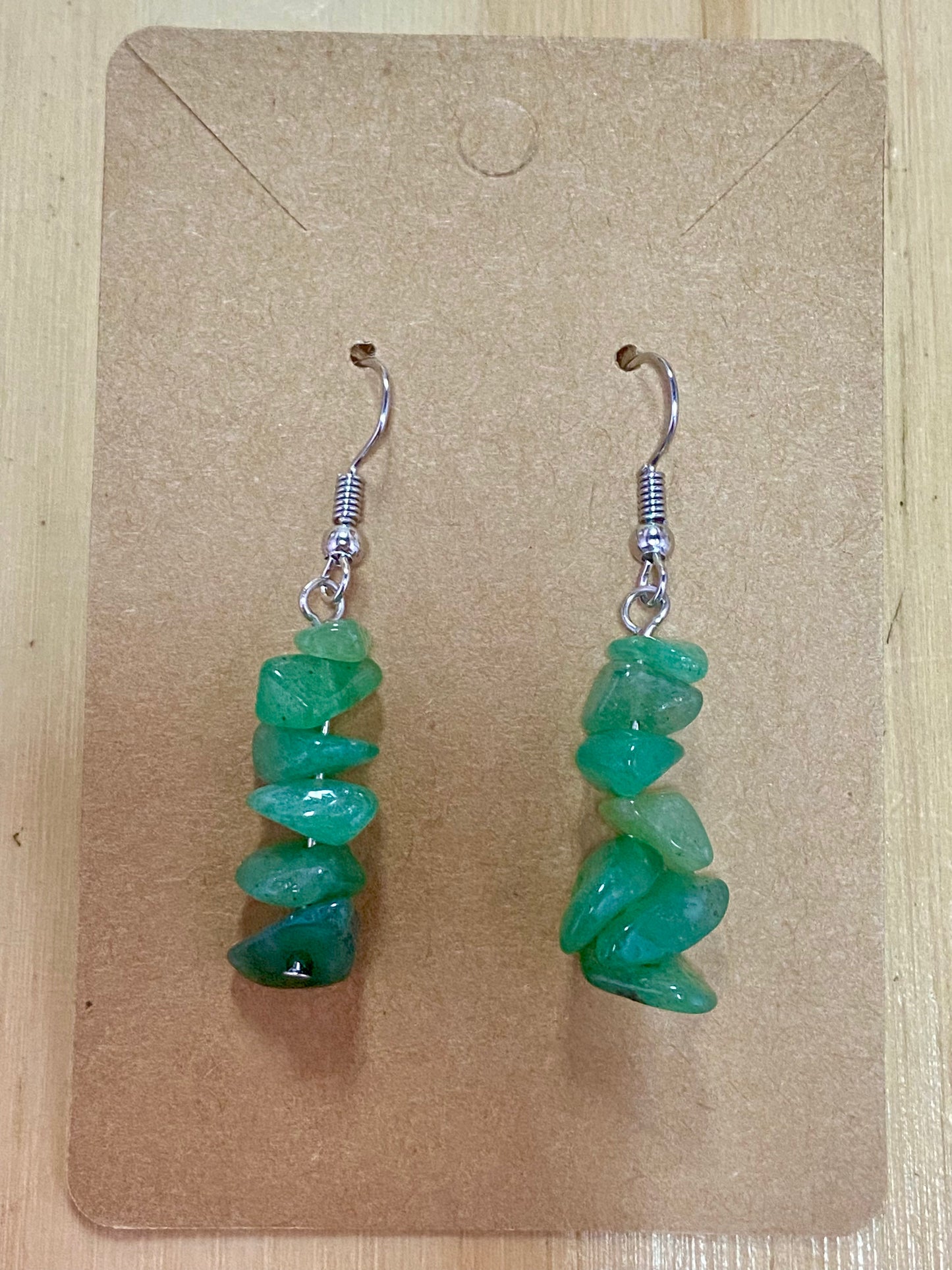 Green Aventurine Chip Earrings