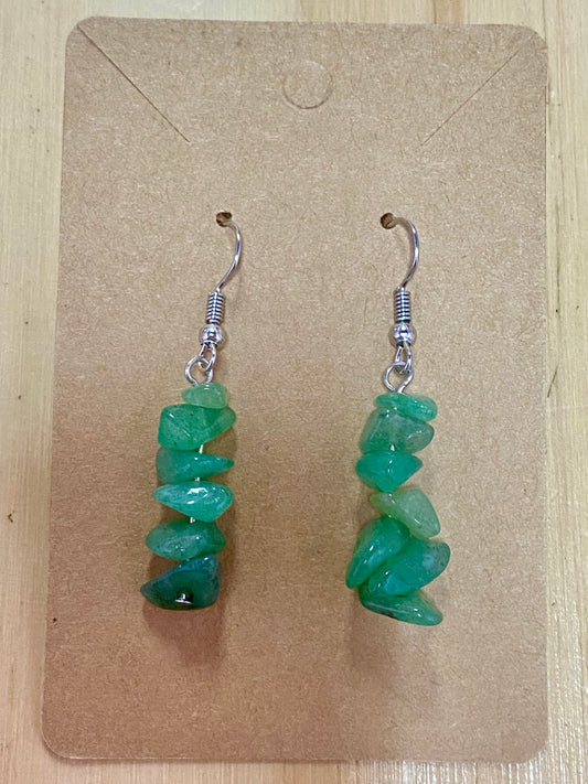 Green Aventurine Chip Earrings
