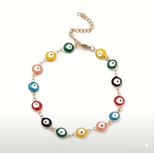 304 Stainless Steel Evil Eye Anklet