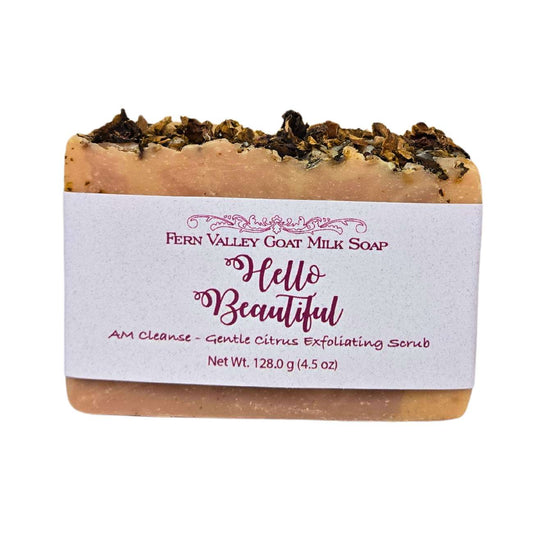 Jabón natural de leche de cabra | Exfoliante | Limpieza matutina Hello Beautiful