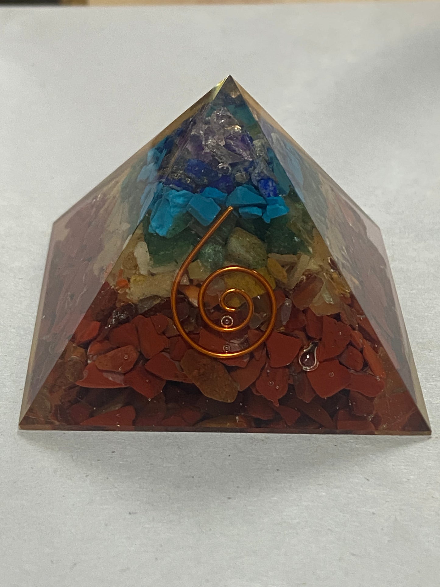 Medium Chakra Orgone Pyramid