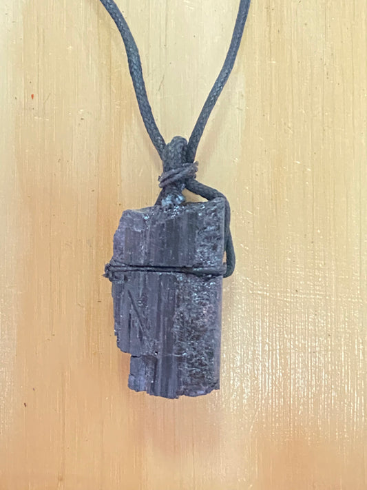 Tourmaline on cord Necklace