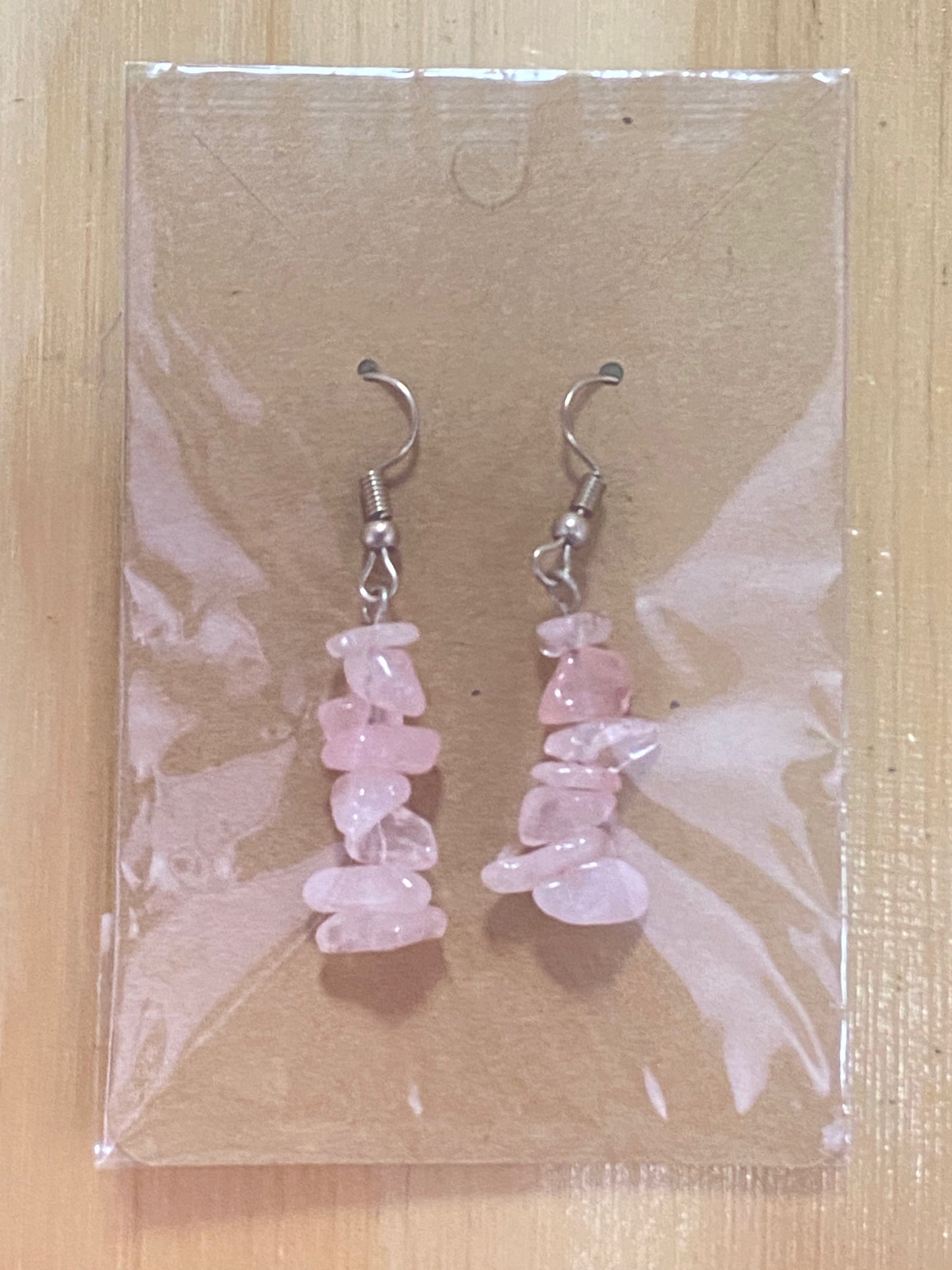 Rose Quartz Chip Earrings