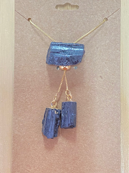 Black Tourmaline GP Adjustable Necklace
