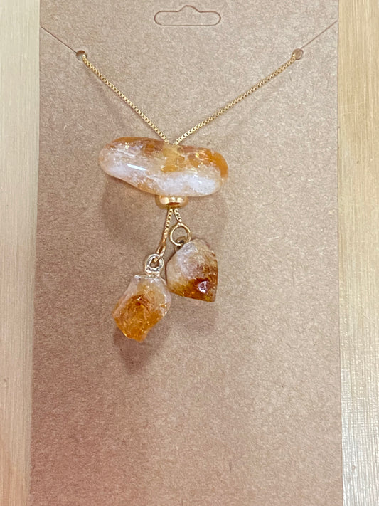 Citrine GP Adjustable Necklace