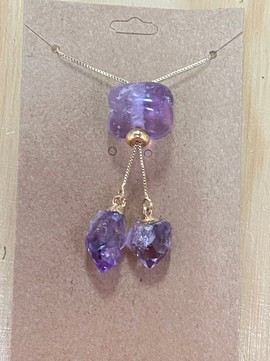 Amethyst GP Adjustable Necklace