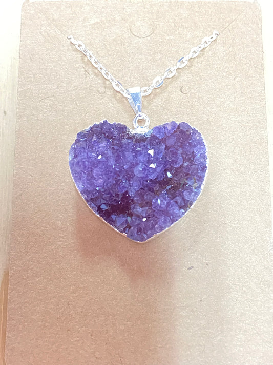 SP Amethyst Heart Necklace 18’