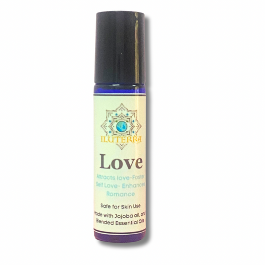 Love Oil Roller: mezcla de aceites esenciales con aceite de jojoba orgánico para la atracción, el amor propio y la armonía.