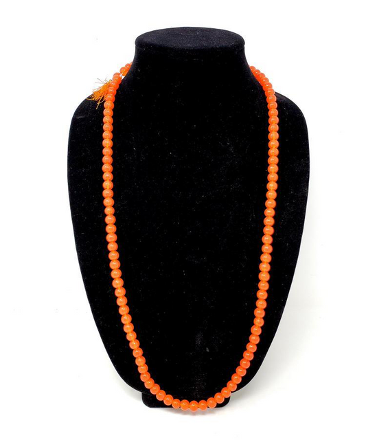 Japa Mala con cuentas de color naranja