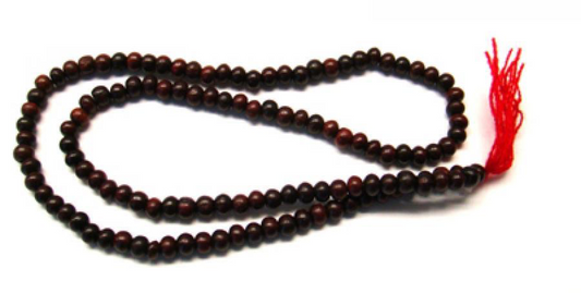 Japa Mala de sándalo rojo de 6 mm