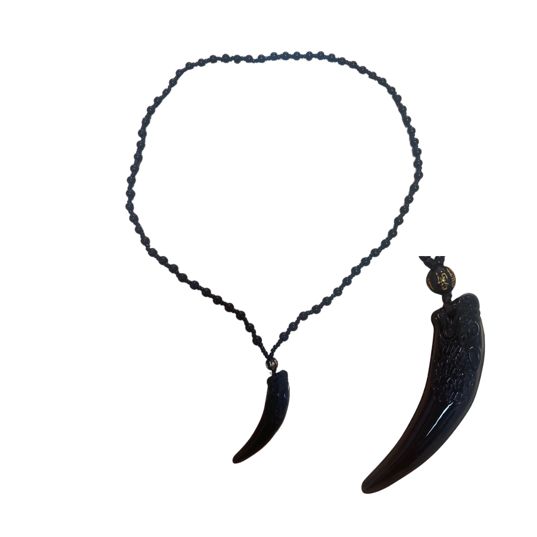 Obsidian Wolf Necklace