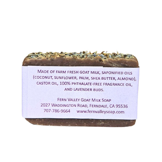Jabón artesanal de leche de cabra | Hidratante de lavanda y ámbar negro