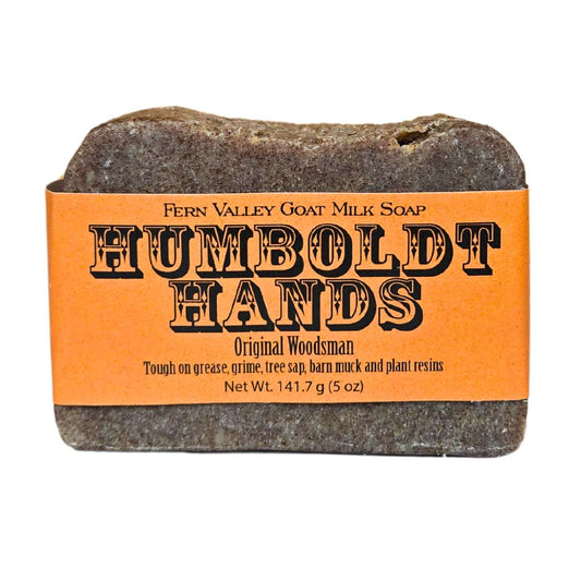 Jabón natural de leche de cabra | Limpiador de manos de alta resistencia Humboldt Hands | Original Woodsman
