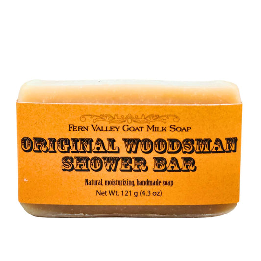 Jabón artesanal de leche de cabra | Barra de ducha | Original Woodsman