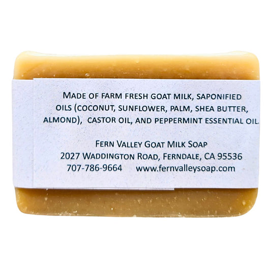 Jabón artesanal de leche de cabra | Menta 100% natural