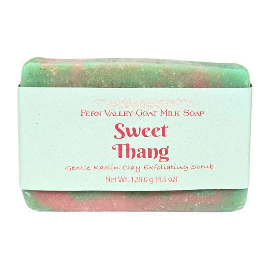 Jabón natural de leche de cabra | Exfoliante de arcilla de caolín | Sweet Thang