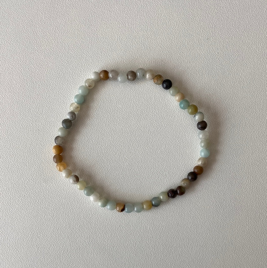 Amazonite 4mm Bead Bracelet - Iluterra