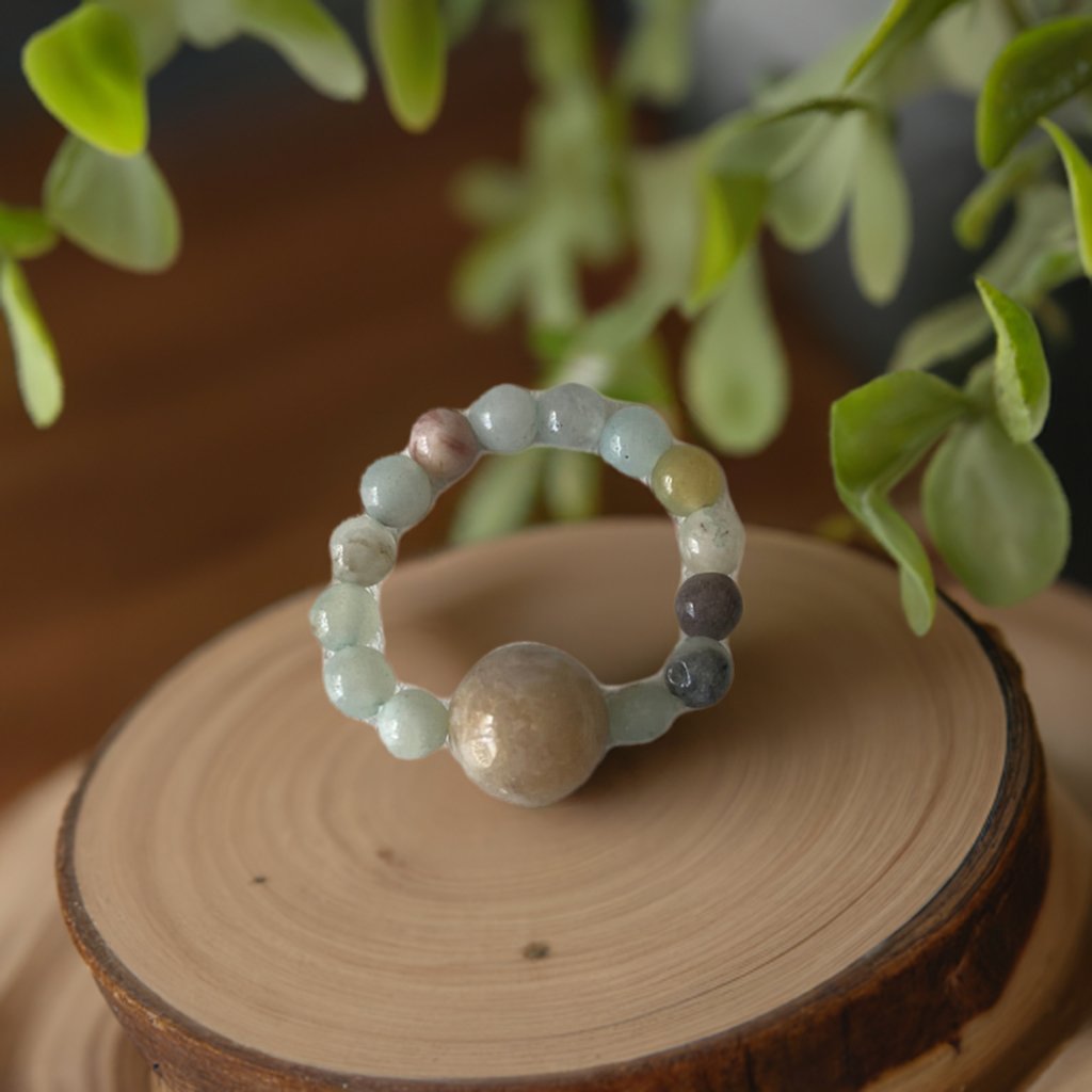 Amazonite Elastic Ring - Iluterra