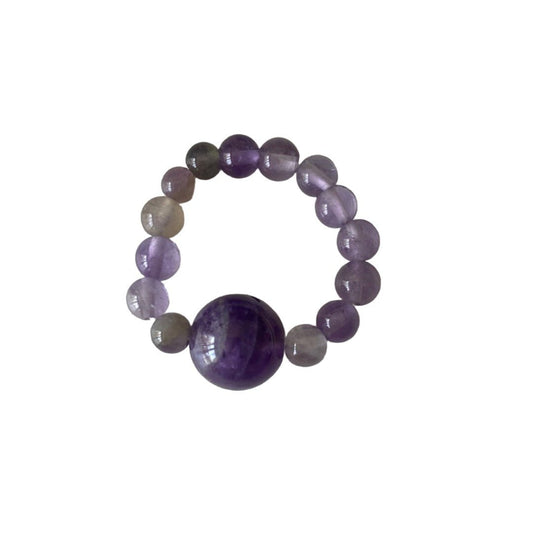 Amethyst Elastic Ring - Iluterra