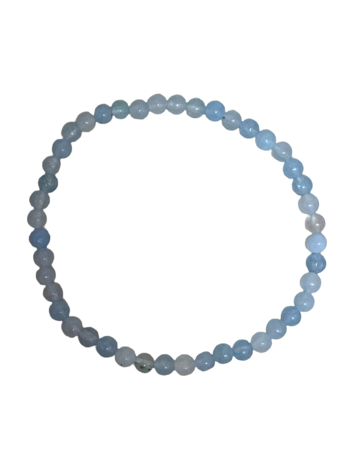 Aquamarine 4mm Bead Bracelet - Iluterra