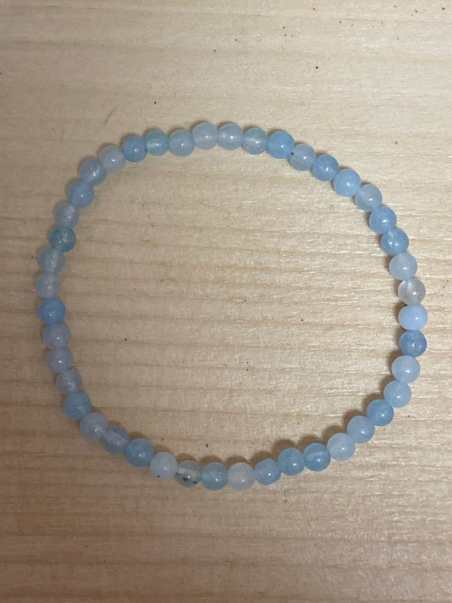 Aquamarine 4mm Bead Bracelet - Iluterra