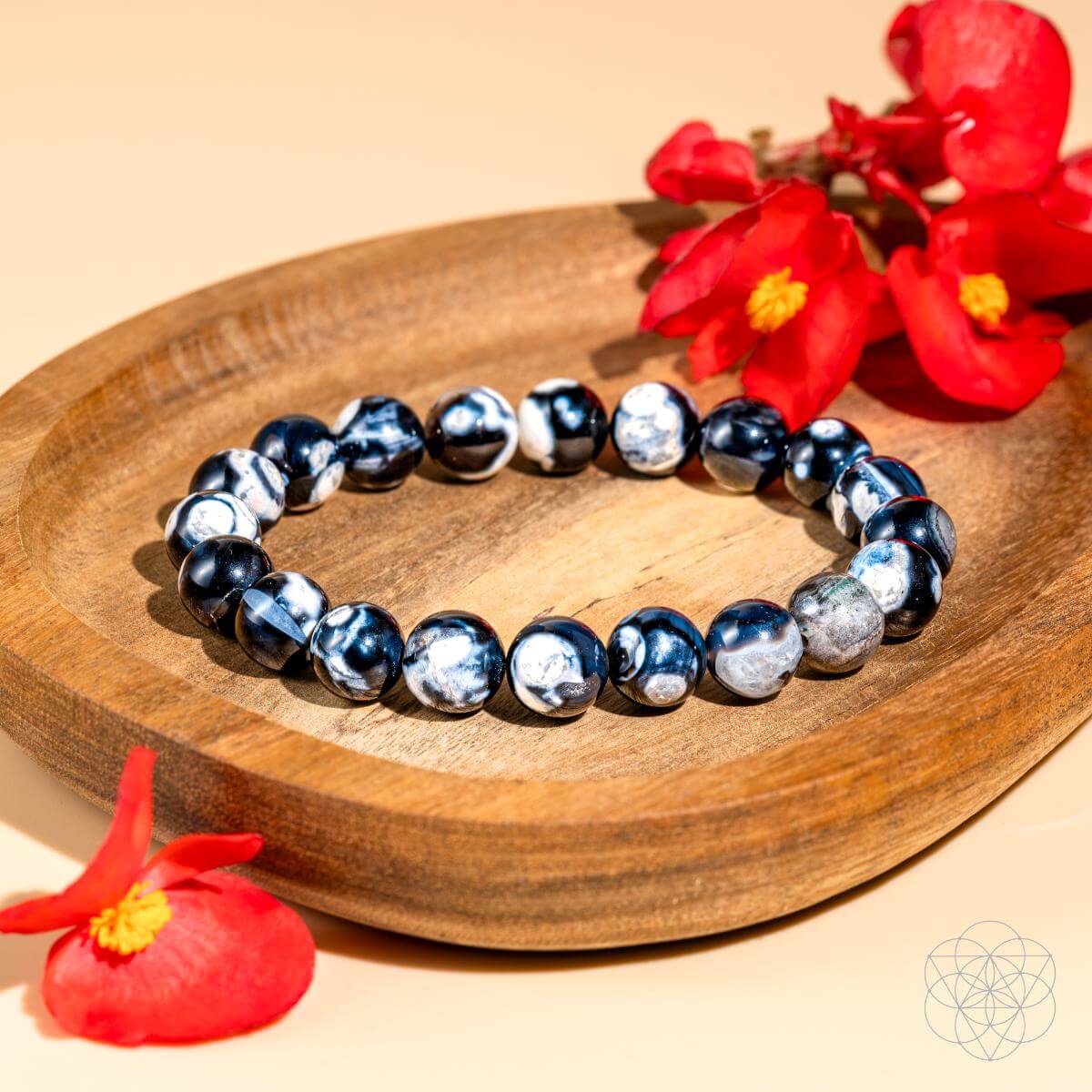 Pulsera exótica de ágata orca de sanación profunda