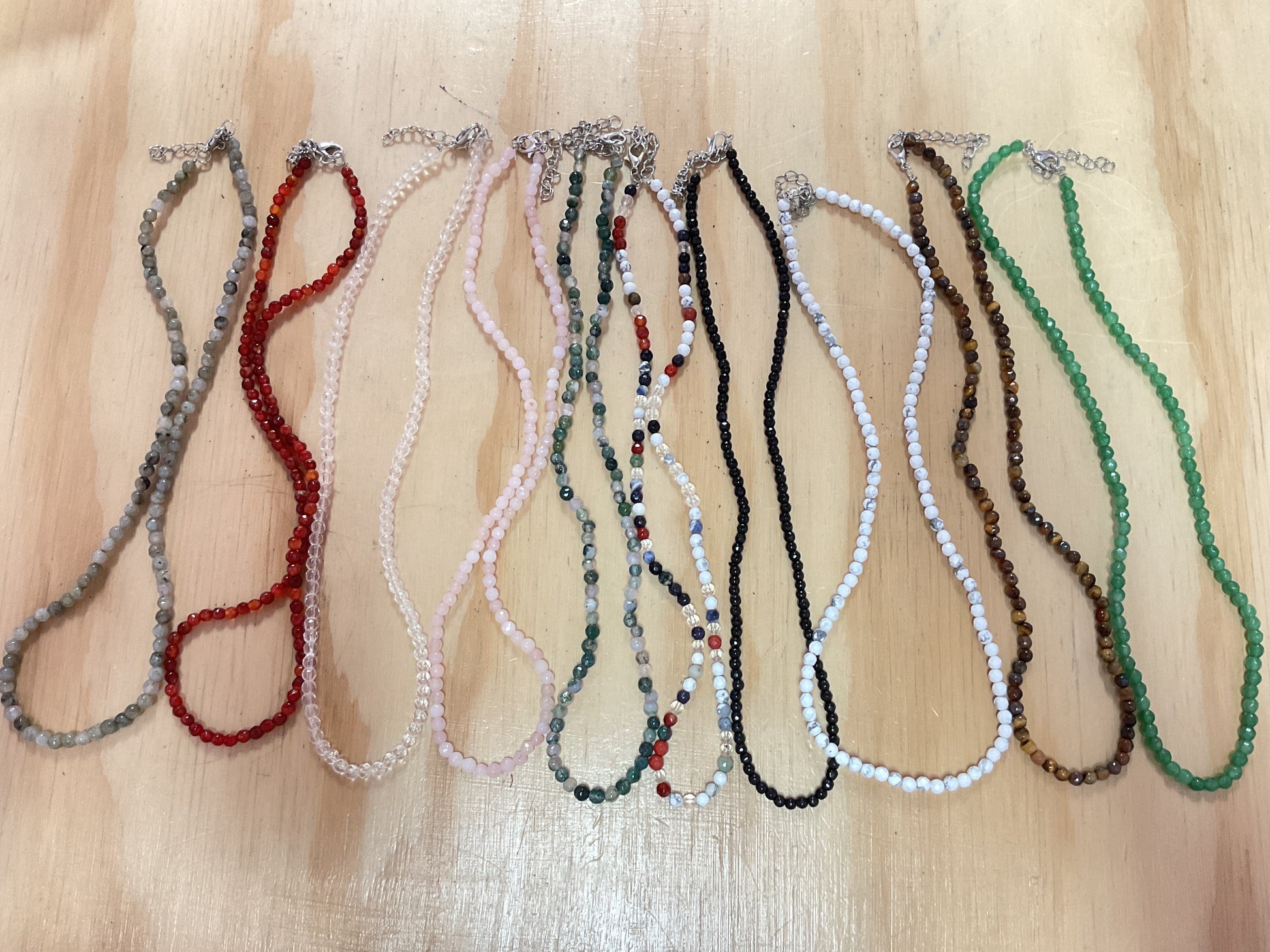 gemstone bead choker
