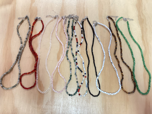 gemstone bead choker