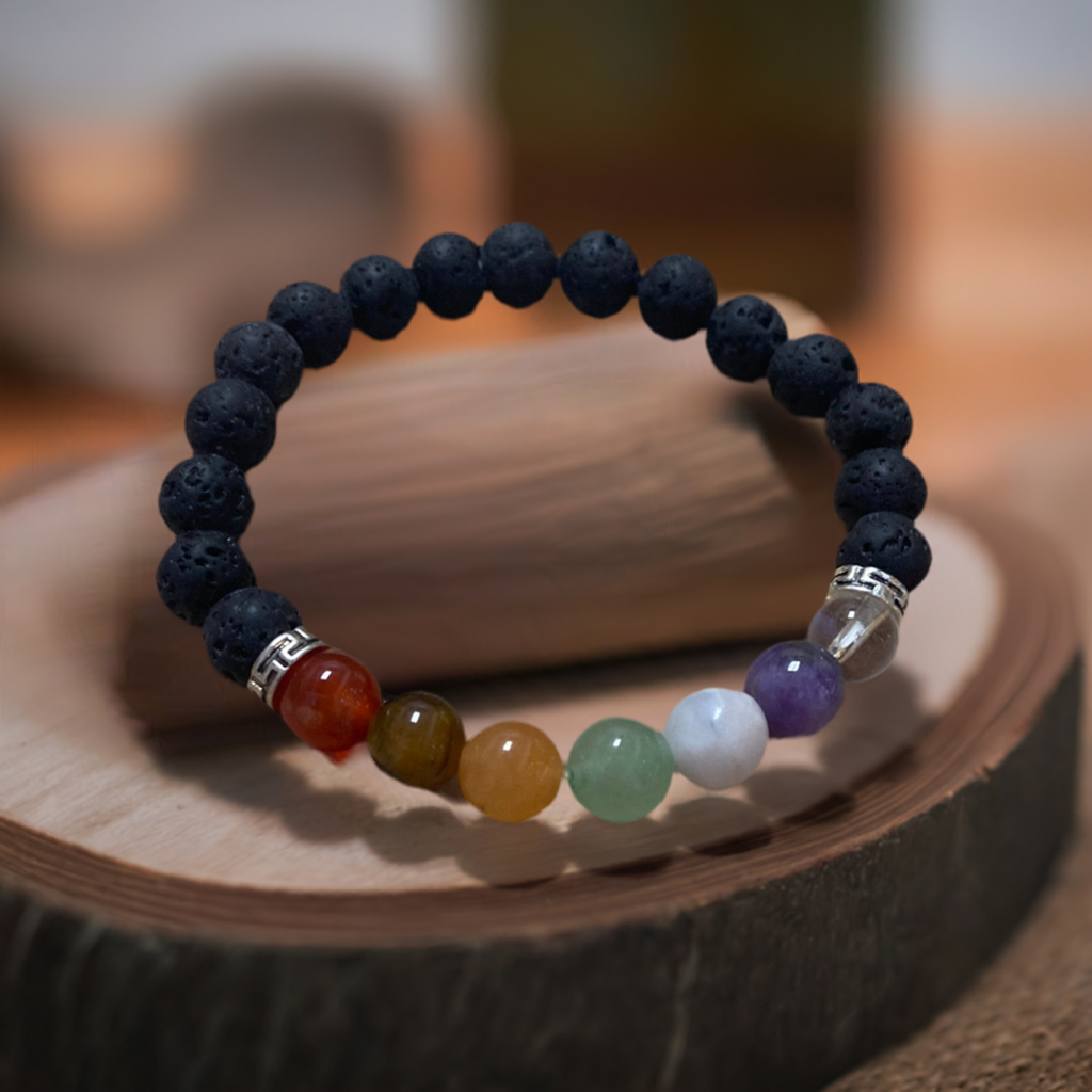 Pulsera de lava de chakras