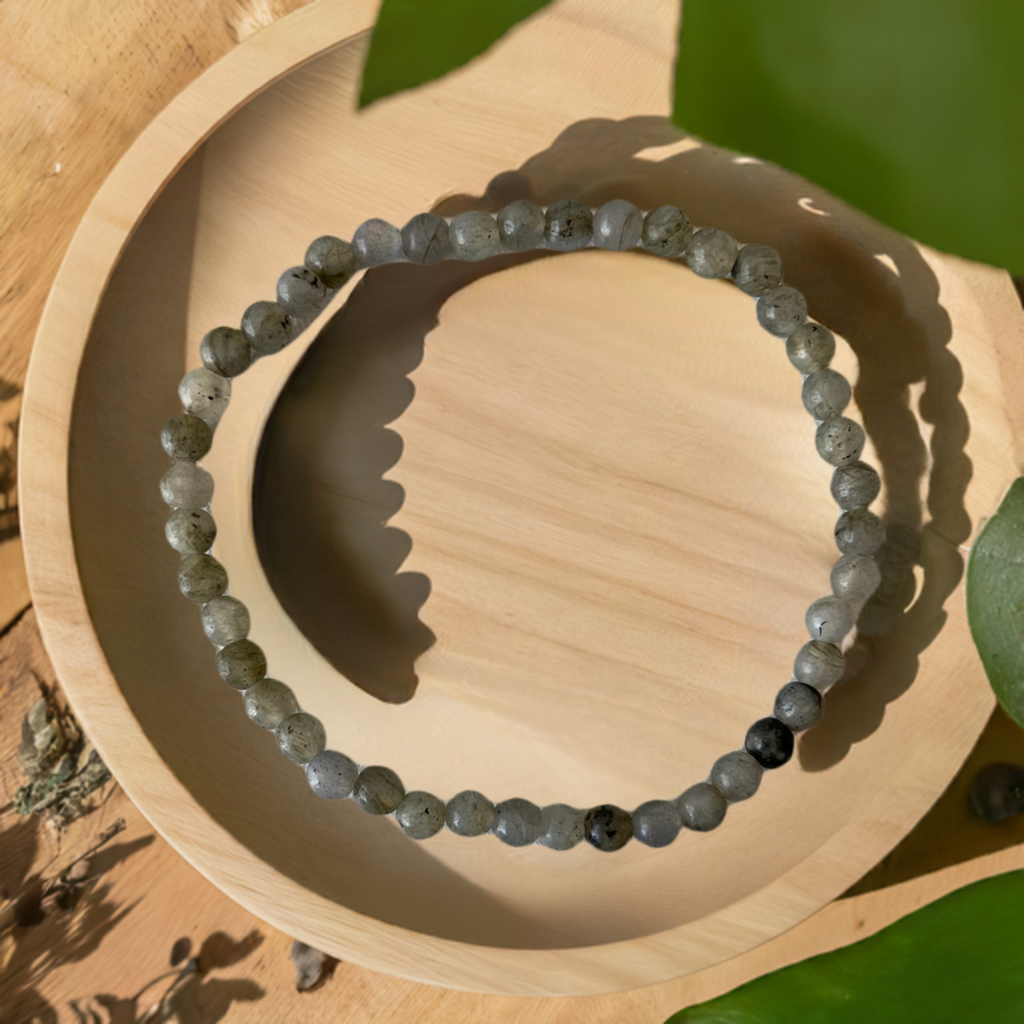 Labradorite 4mm Bead Bracelet